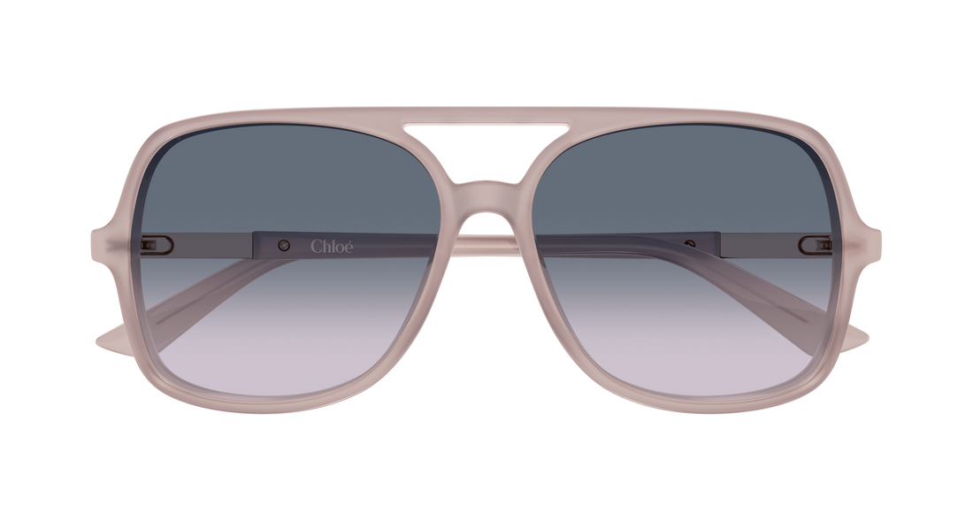 Óculos de sol chloé ch0364s 005 beige pilot/navigator femenino tamanho 57mm - Vista de detalhe
