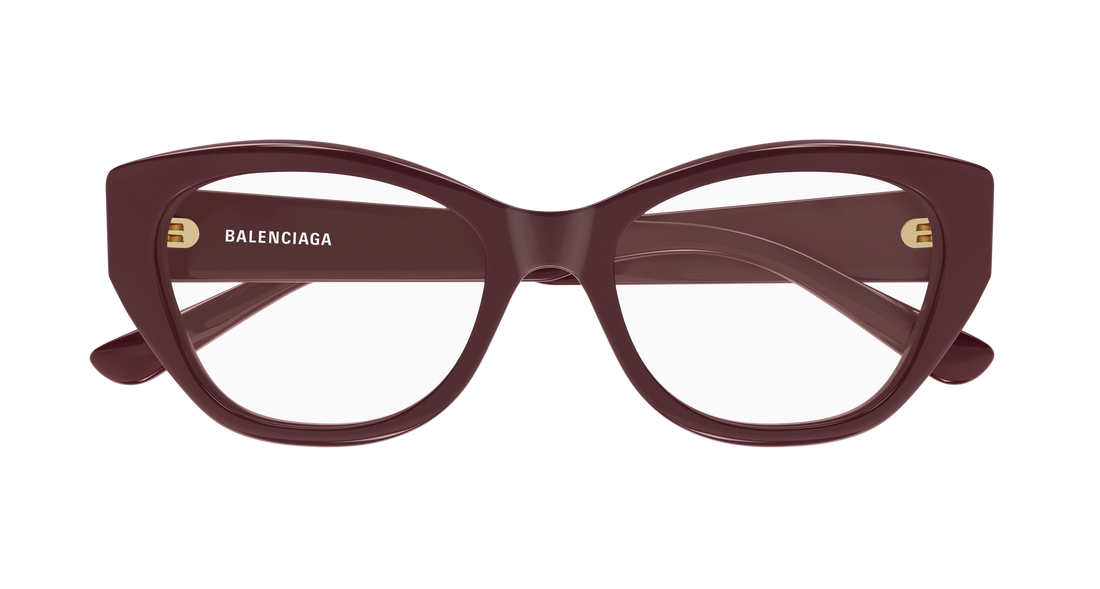 Occhiali da vista balenciaga bb0481o 007 burdeos cat eye femenino taglia 56mm - Vista dettagliata