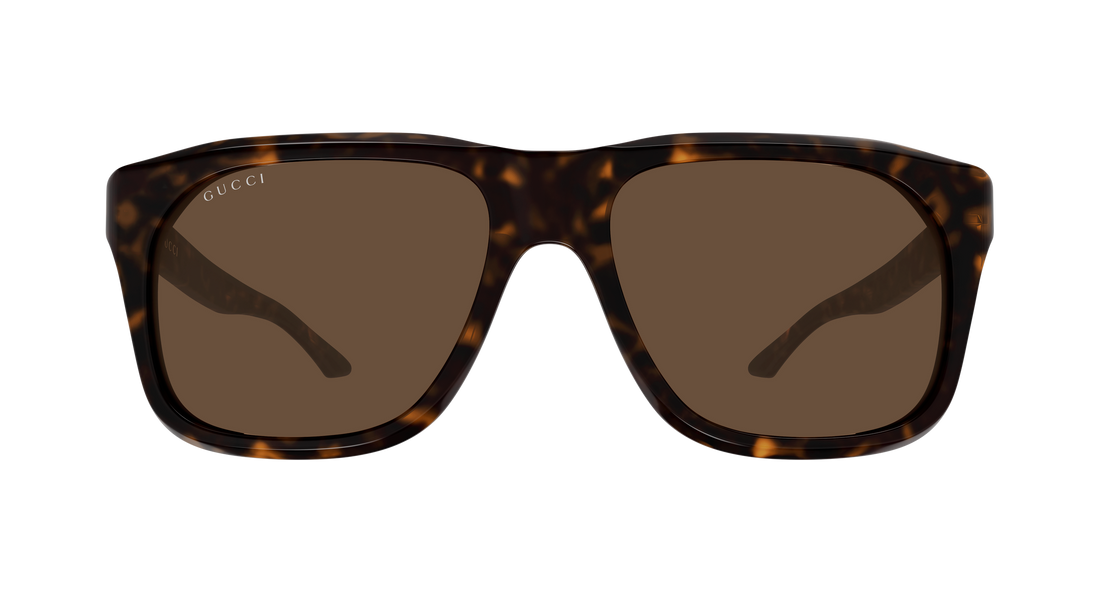 Lunettes de soleil gucci gg2077s 002 havana rectangular / squared masculino taille 55mm - Vue détaillée