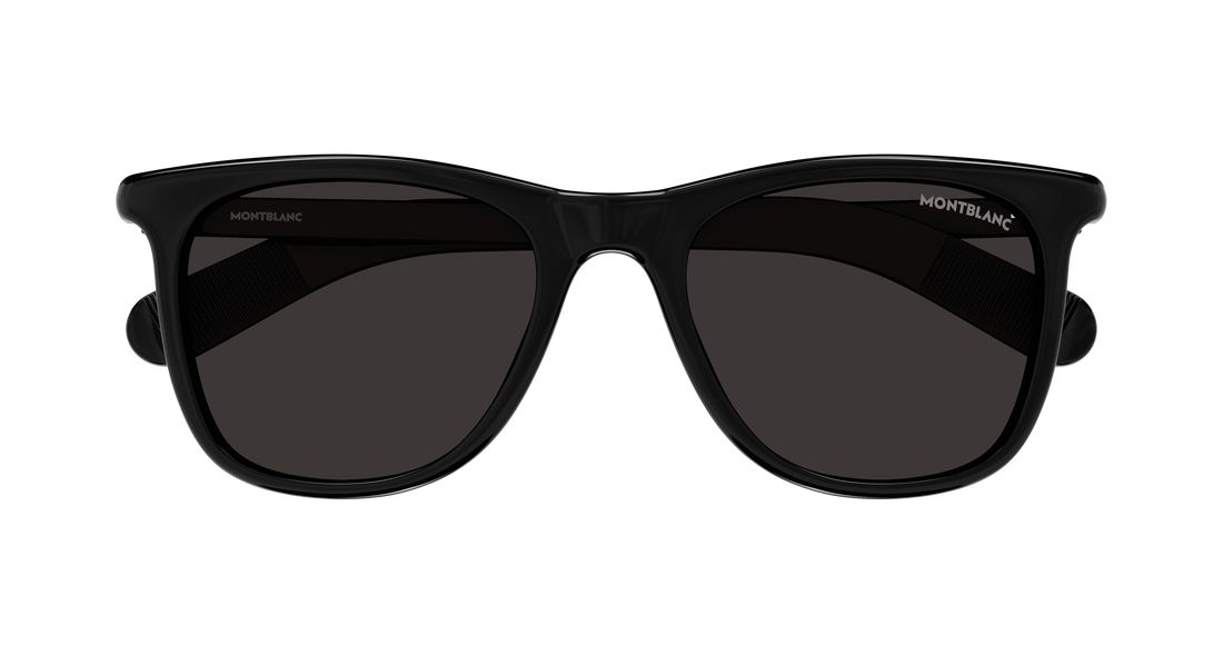 Óculos de sol montblanc mb0496s 001 negro rectangular / squared masculino tamanho 52mm - Vista de detalhe