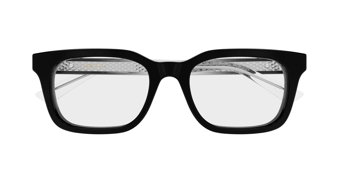 Óculos graduados gucci gg2249o 003 negro rectangular / squared masculino tamanho 53mm - Vista de detalhe