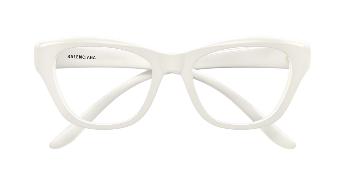 Lunettes de vue balenciaga bb0519o 007 beige butterfly femenino taille 55mm - Vue détaillée