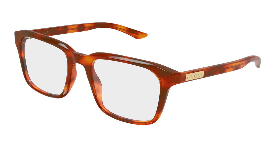 Brillen gucci gg2081o 008 havana rectangular / squared masculino größe 53mm - Hauptansicht