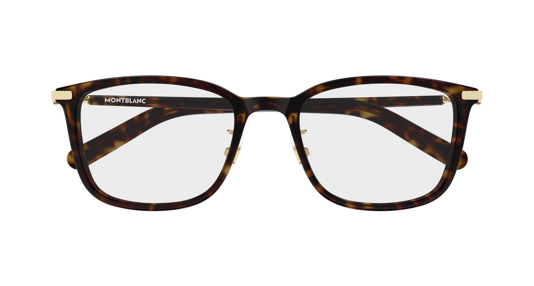 Occhiali da vista montblanc mb0500oa 002 havana rectangular / squared masculino taglia 53mm - Vista dettagliata