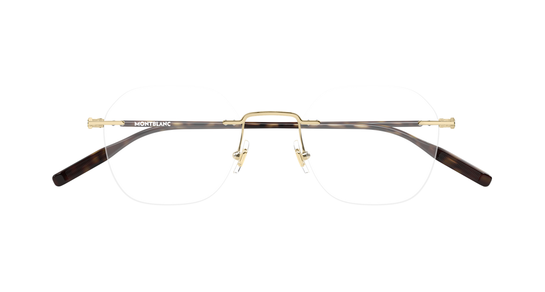 Glasögon montblanc mb0471o 003 dorado round/oval/panthos masculino storlek 50mm - Detaljvy