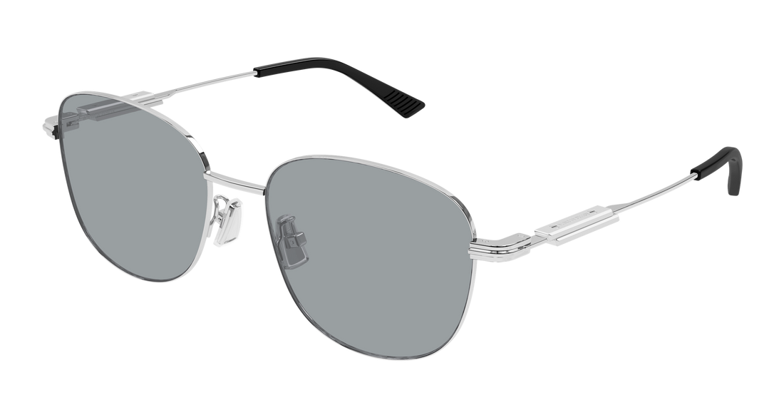 Óculos de sol bottega veneta bv1517sa 005 plateado round/oval/panthos femenino tamanho 56mm - Vista principal