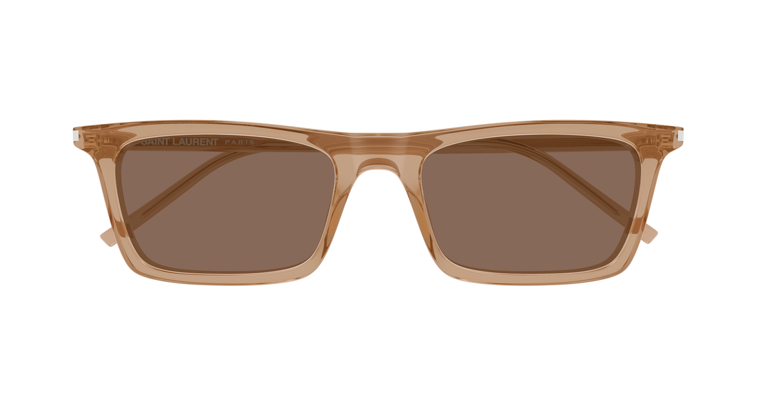 Óculos de sol saint laurent sl 890 betty thin 005 marron rectangular / squared unisex tamanho 54mm - Vista de detalhe