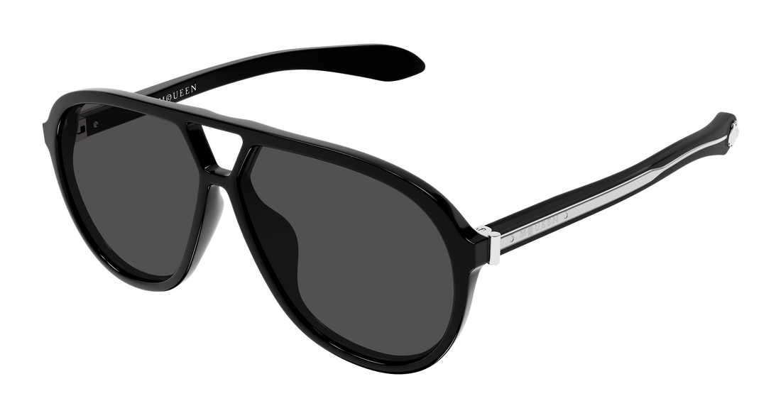 Óculos de sol alexander mcqueen am0586s 001 negro pilot/navigator unisex tamanho 59mm - Vista principal