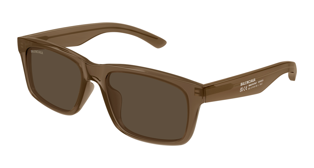 Occhiali da sole balenciaga bb0469sa 003 marron rectangular / squared masculino taglia 57mm - Vista principale