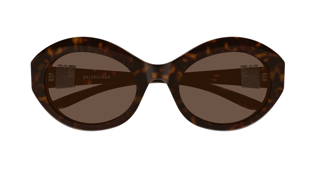 Lunettes de soleil balenciaga bb0460s 002 havana round/oval/panthos femenino taille 57mm - Vue détaillée