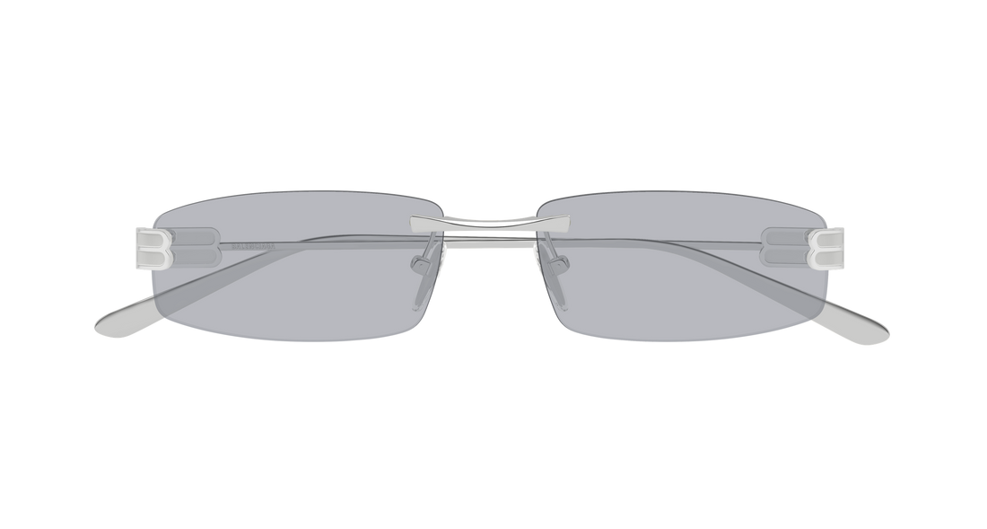 Occhiali da sole balenciaga bb0488s 014 plateado rectangular / squared masculino taglia 62mm - Vista dettagliata