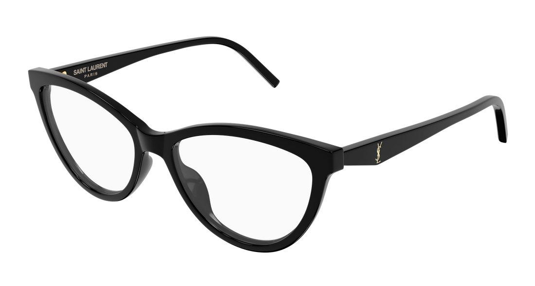 Prescription glasses saint laurent sl m185 001 negro cat eye femenino size 55mm - Main view