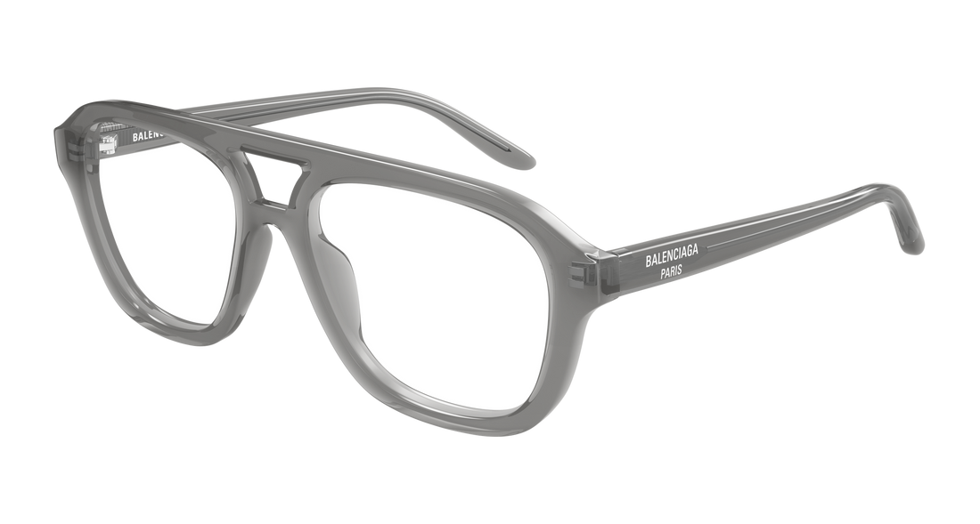Lunettes de vue balenciaga bb0529o 004 gris pilot/navigator masculino taille 55mm - Vue principale