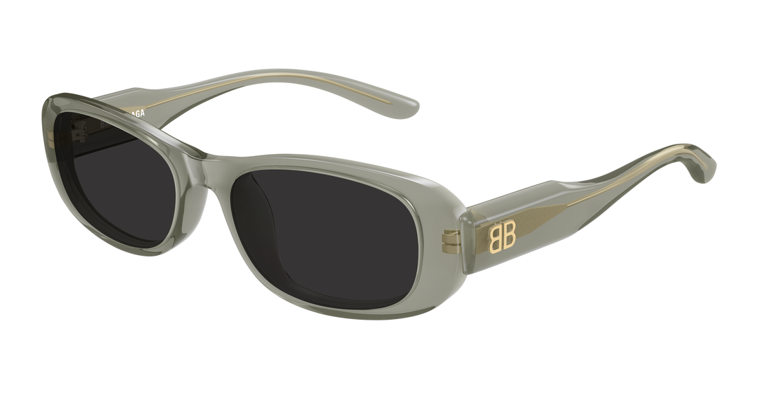 Lunettes de soleil balenciaga bb0511sk 003 verde rectangular / squared unisex taille 55mm - Vue principale