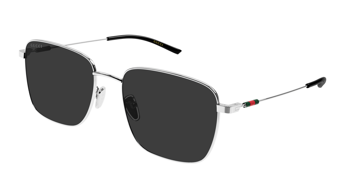 Óculos de sol gucci gg2097sk 001 plateado rectangular / squared masculino tamanho 58mm - Vista principal