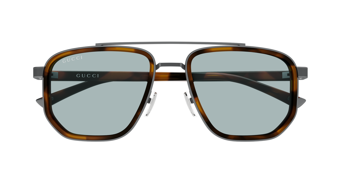 Lunettes de soleil gucci gg2073s 002 plateado rectangular / squared masculino taille 55mm - Vue détaillée