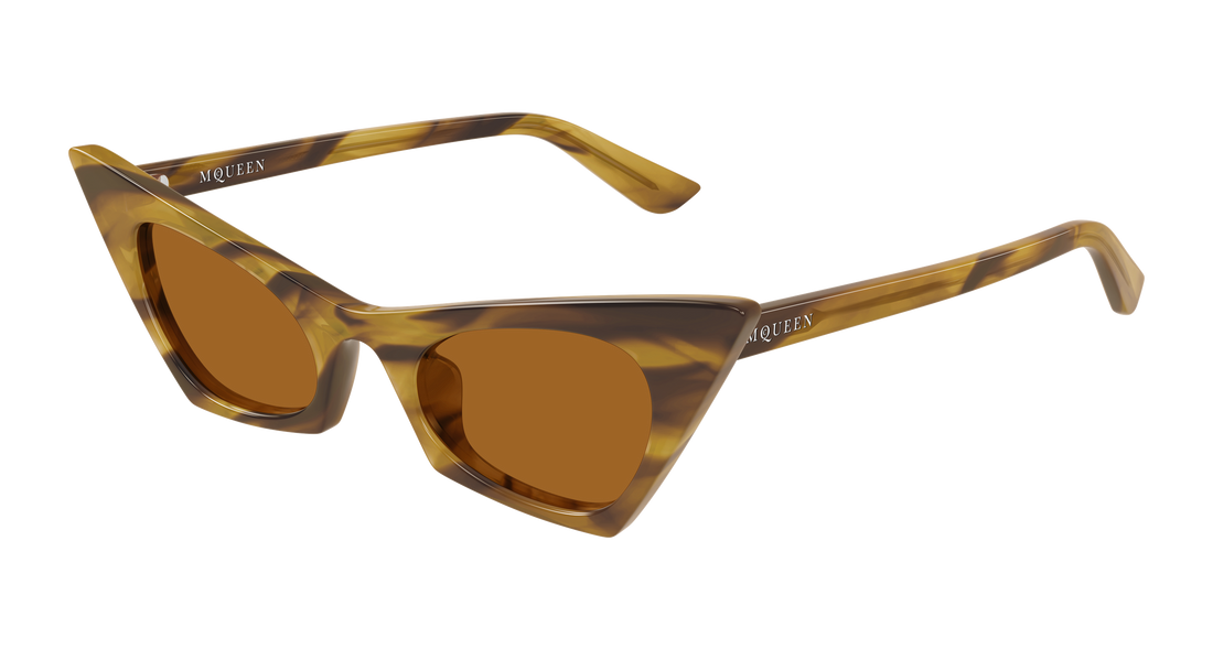 Sonnenbrillen alexander mcqueen am0557s 003 havana cat eye femenino größe 48mm - Hauptansicht