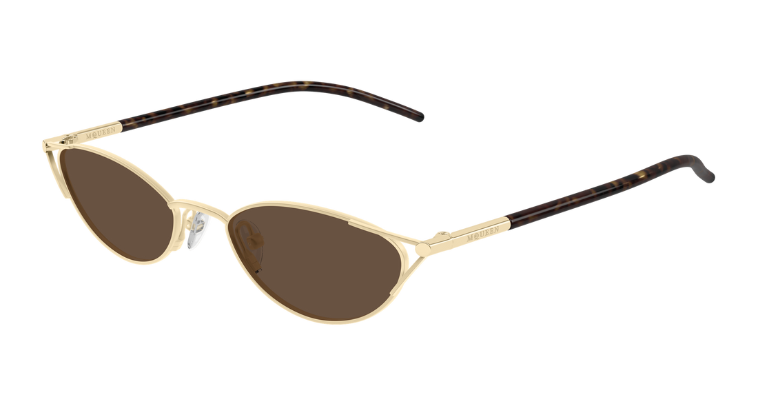 Óculos de sol alexander mcqueen am0563s 002 dorado cat eye femenino tamanho 50mm - Vista principal