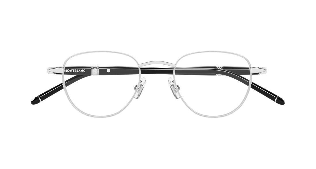 Occhiali da vista montblanc mb0486o 004 plateado round/oval/panthos masculino taglia 48mm - Vista dettagliata