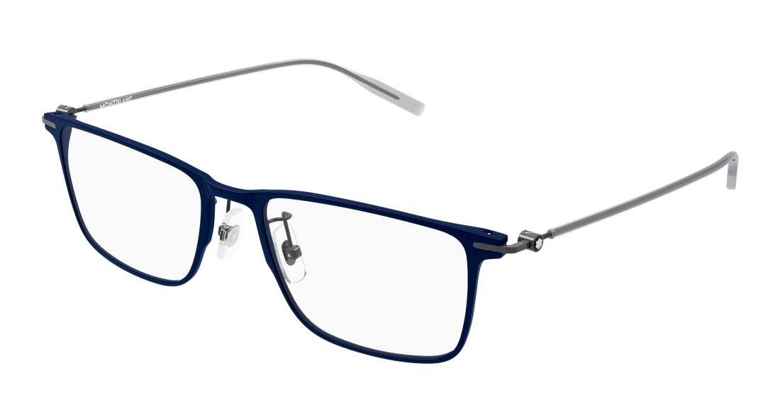 Óculos graduados montblanc mb0506ol 004 azul rectangular / squared masculino tamanho 56mm - Vista principal