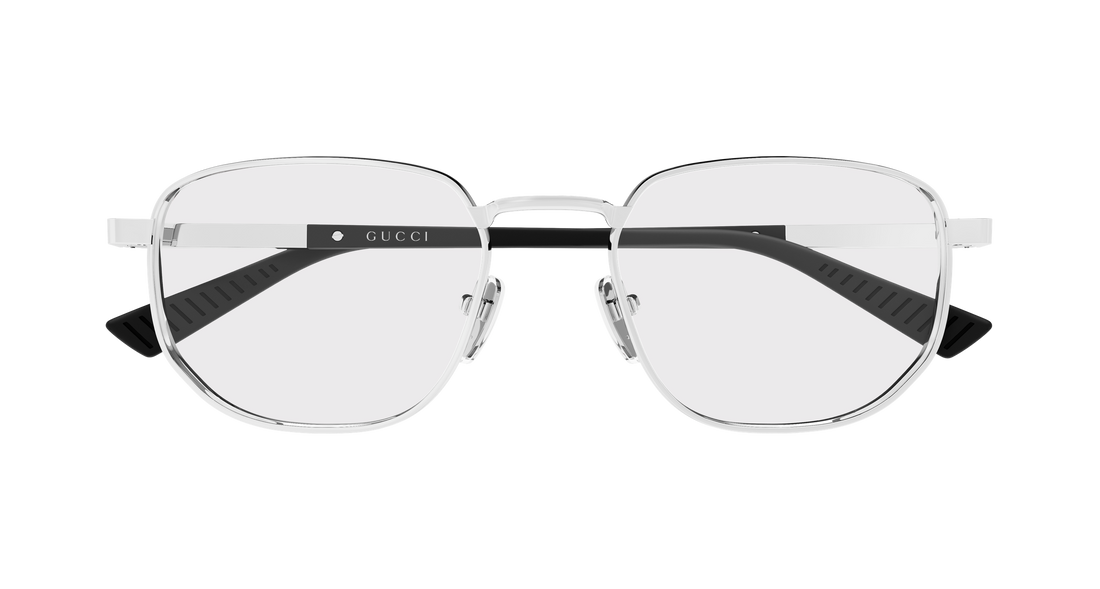 Occhiali da vista gucci gg2093o 001 plateado round/oval/panthos masculino taglia 53mm - Vista dettagliata