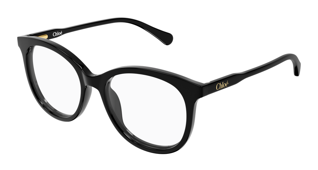 Gafas graduadas chloé cc0028o 001 negro round/oval/panthos infantil talla 48mm - Vista principal