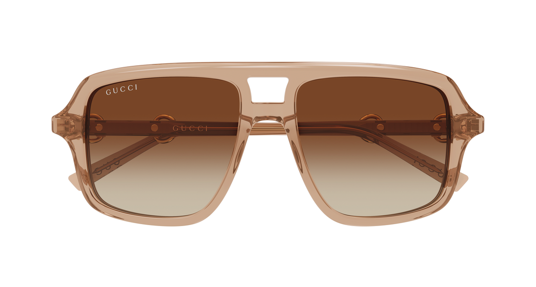 Gafas de sol gucci gg2052s 010 marron pilot/navigator femenino talla 55mm - Vista de detalle
