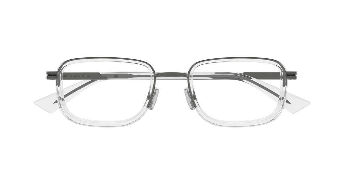Occhiali da vista bottega veneta bv1464o 008 plateado rectangular / squared masculino taglia 53mm - Vista dettagliata