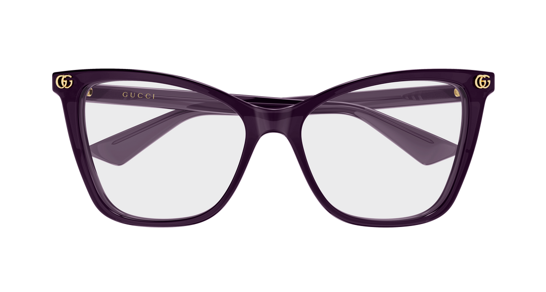 Lunettes de vue gucci gg1817o 007 morado cat eye femenino taille 55mm - Vue détaillée