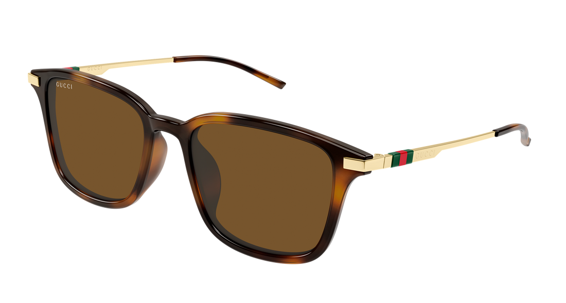 Solglasögon gucci gg2246sk 003 havana rectangular / squared masculino storlek 55mm - Huvudvy