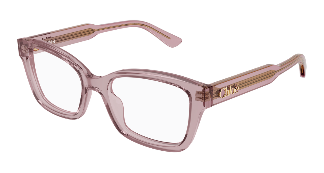 Brillen chloé ch0380o 004 rosa cat eye femenino größe 51mm - Hauptansicht