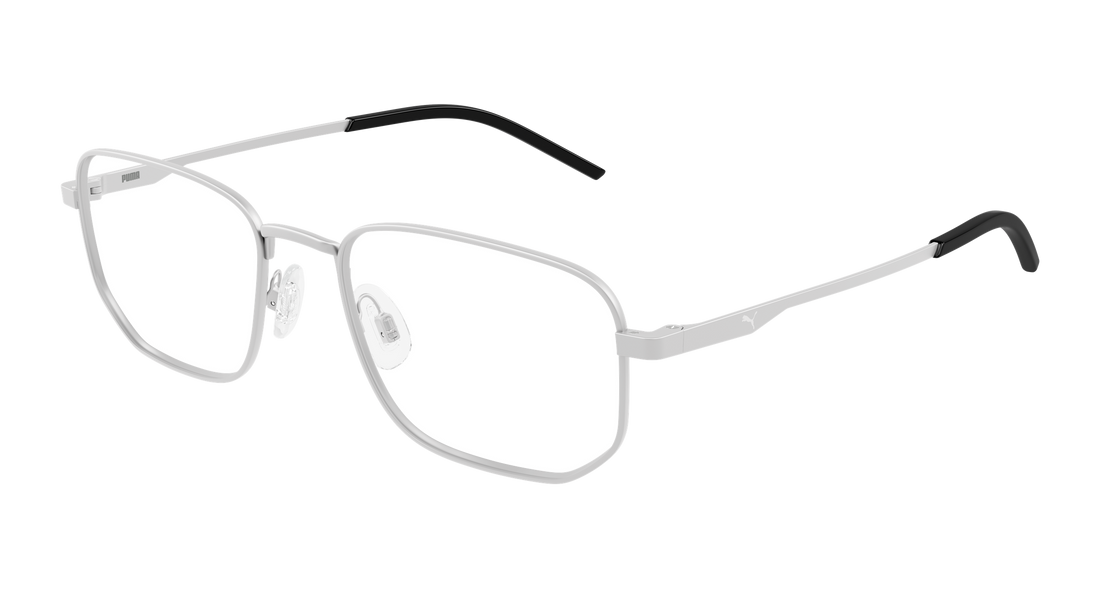 Gafas graduadas puma pu0532o 001 plateado rectangular / squared masculino talla 55mm - Vista principal
