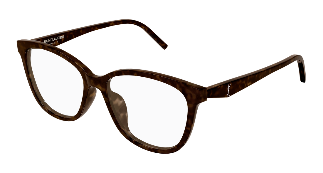 Prescription glasses saint laurent sl m187/f 002 havana cat eye femenino size 55mm - Main view