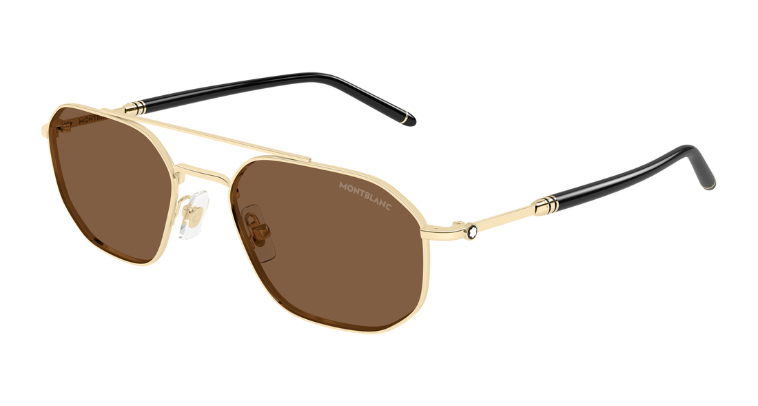 Gafas de sol montblanc mb0481s 002 dorado pilot/navigator masculino talla 55mm - Vista principal