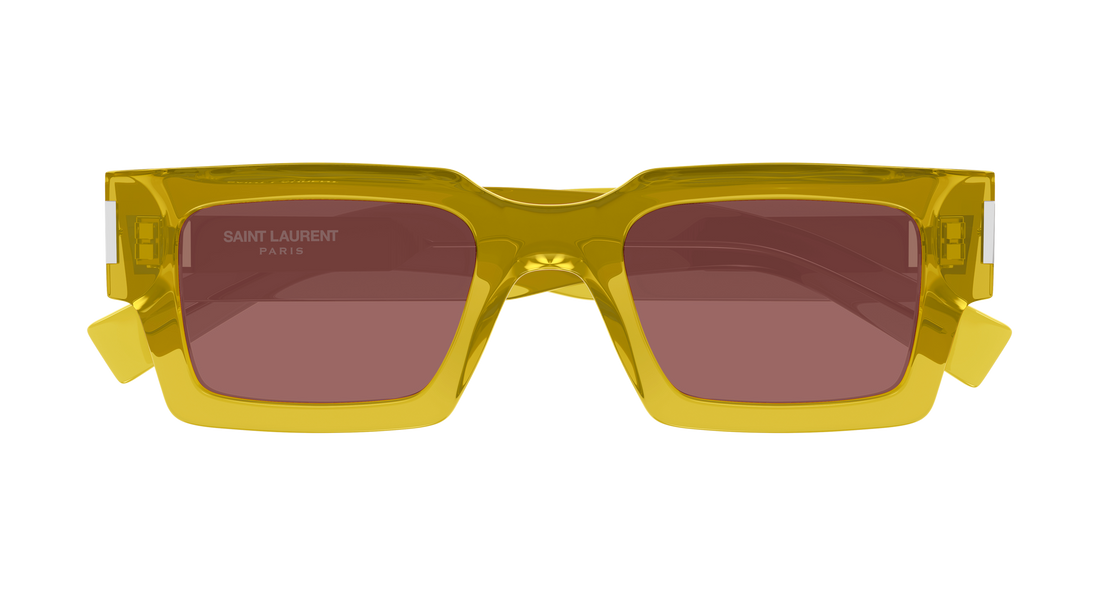 Sunglasses saint laurent sl 572 012 amarillo rectangular / squared masculino size 50mm - Detailed view