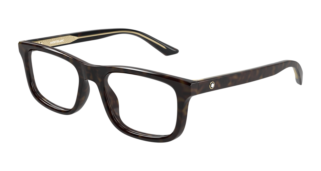 Occhiali da vista montblanc mb0457o 008 havana rectangular / squared masculino taglia 57mm - Vista principale