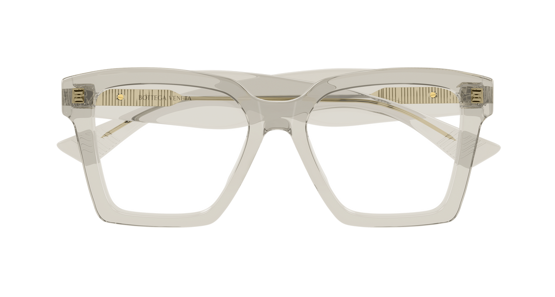 Óculos graduados bottega veneta bv1458o 003 beige rectangular / squared femenino tamanho 52mm - Vista de detalhe