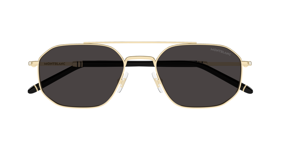 Gafas de sol montblanc mb0481s 001 dorado pilot/navigator masculino talla 55mm - Vista de detalle