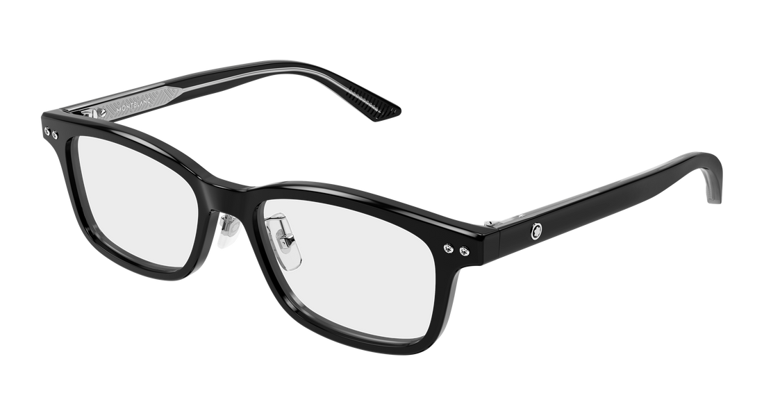 Glasögon montblanc mb0533oj 002 negro rectangular / squared masculino storlek 53mm - Huvudvy