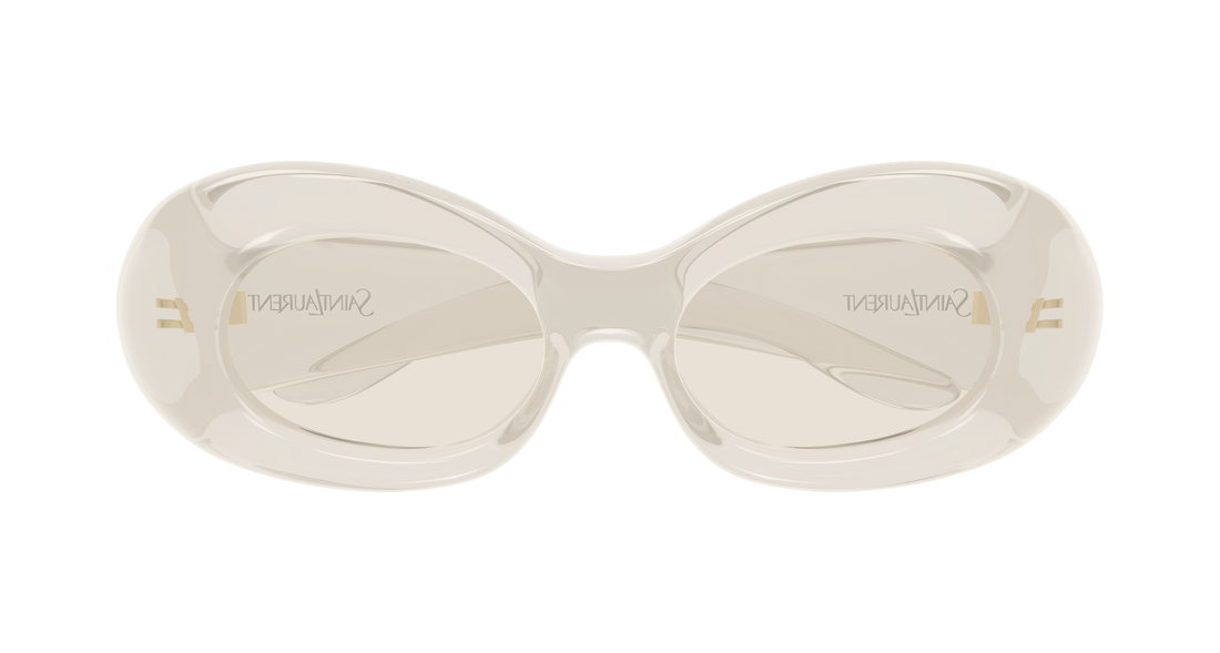 Solbriller saint laurent sl 968 003 beige round/oval/panthos femenino størrelse 54mm - Detaljeret visning