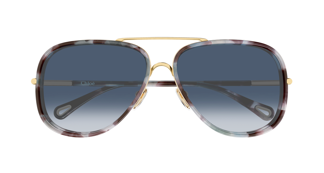 Solglasögon chloé ch0382s 001 dorado pilot/navigator femenino storlek 60mm - Detaljvy