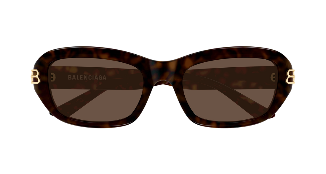 Solbriller balenciaga bb0471sk 002 havana rectangular / squared femenino størrelse 55mm - Detaljeret visning