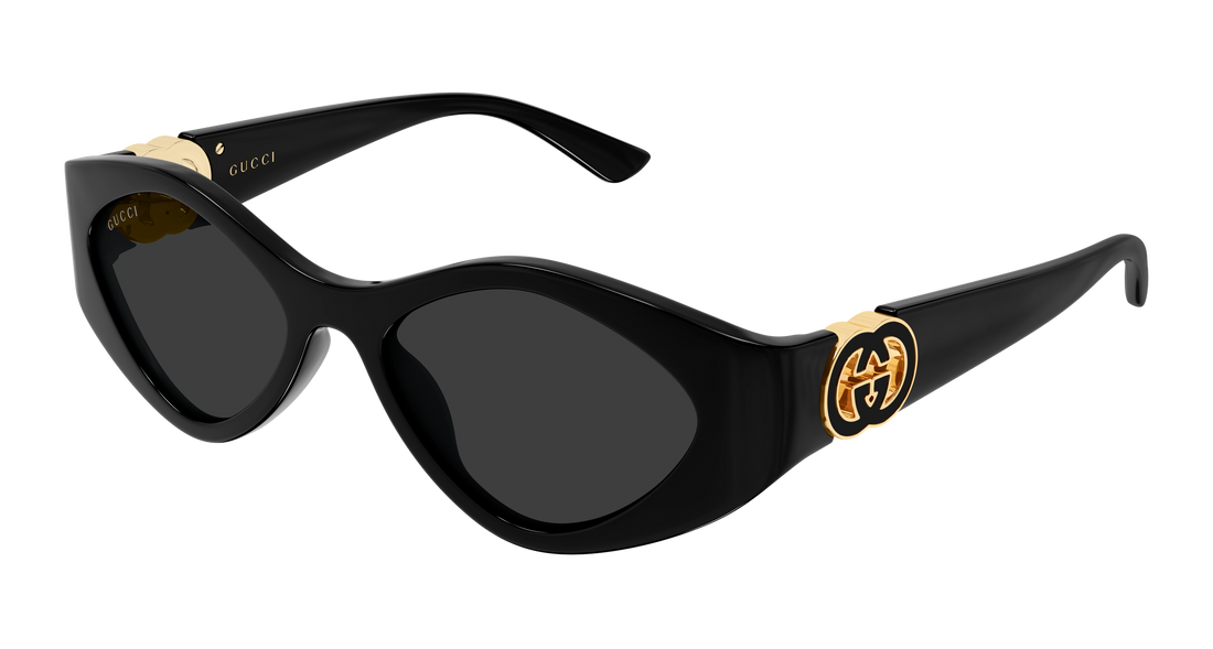Lunettes de soleil gucci gg2121s 001 negro geometrical/directional femenino taille 52mm - Vue principale