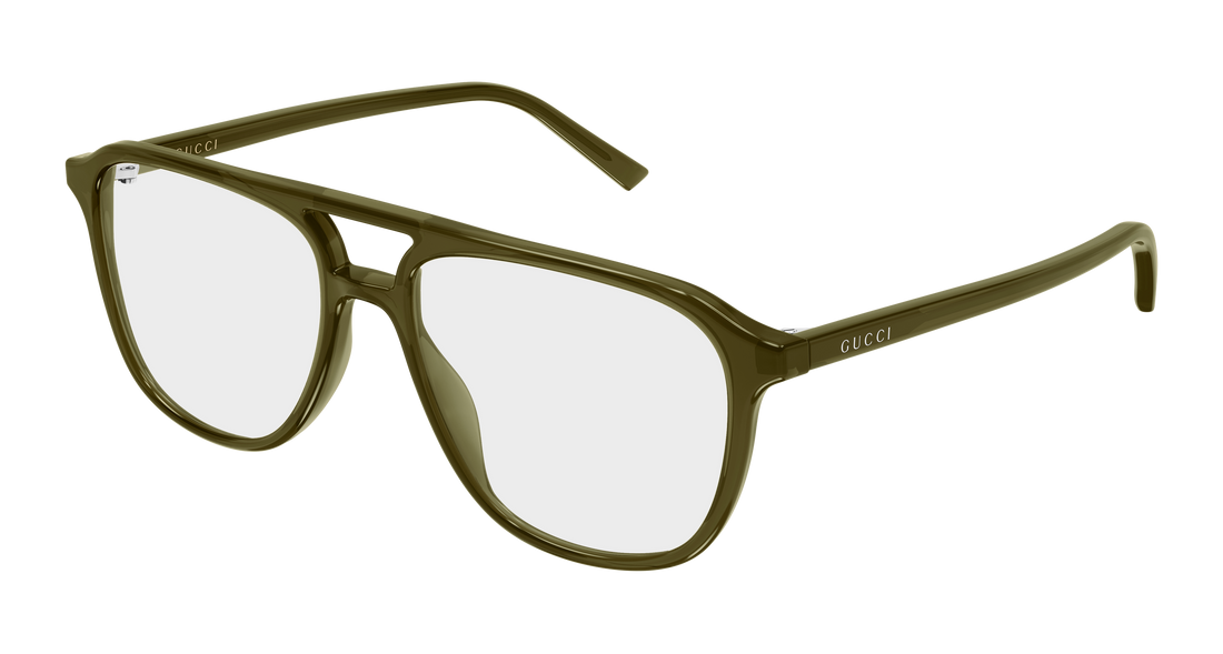 Lunettes de vue gucci gg2237o 004 verde pilot/navigator masculino taille 54mm - Vue principale