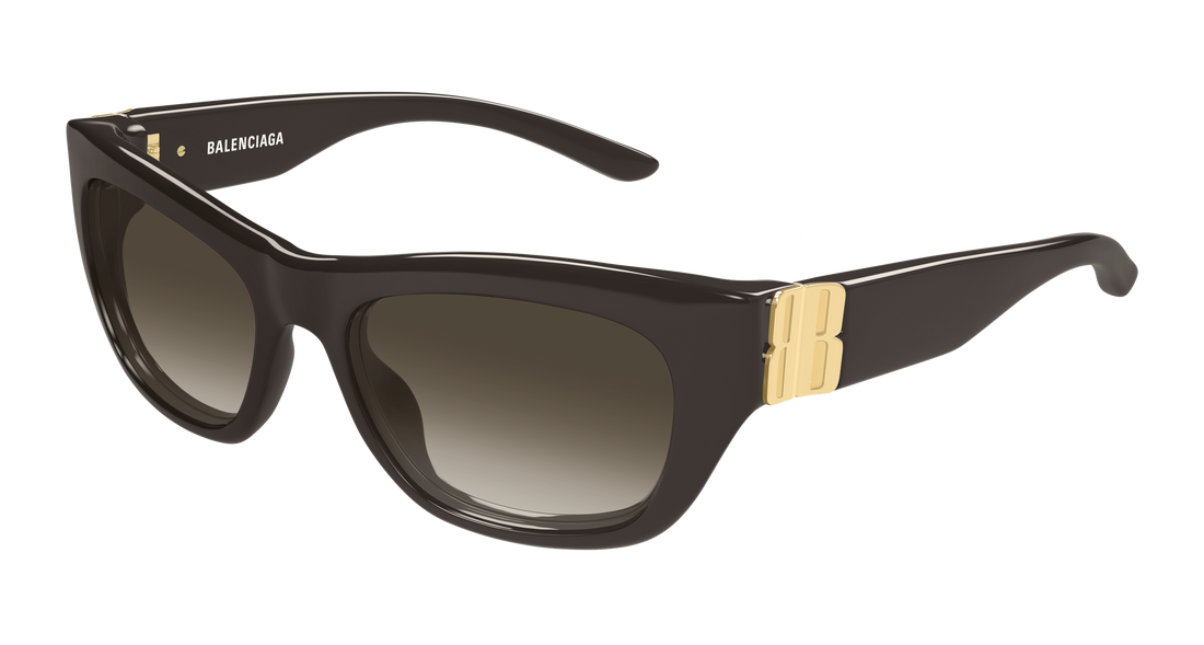 Óculos de sol balenciaga bb0506s 004 marron cat eye femenino tamanho 55mm - Vista principal