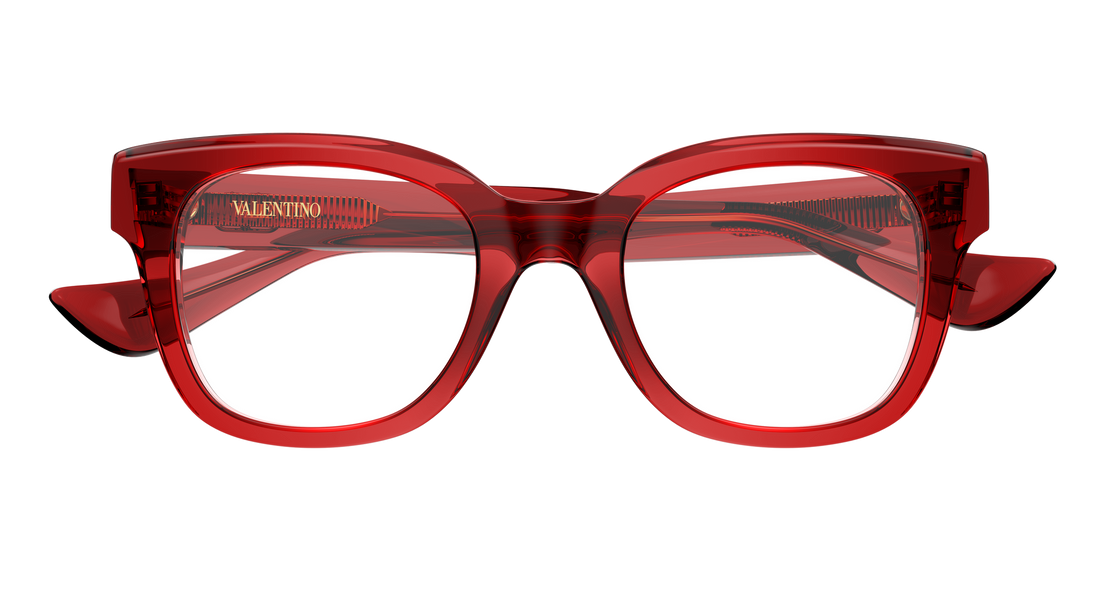 Óculos graduados valentino vg0060o 004 rojo rectangular / squared femenino tamanho 50mm - Vista de detalhe