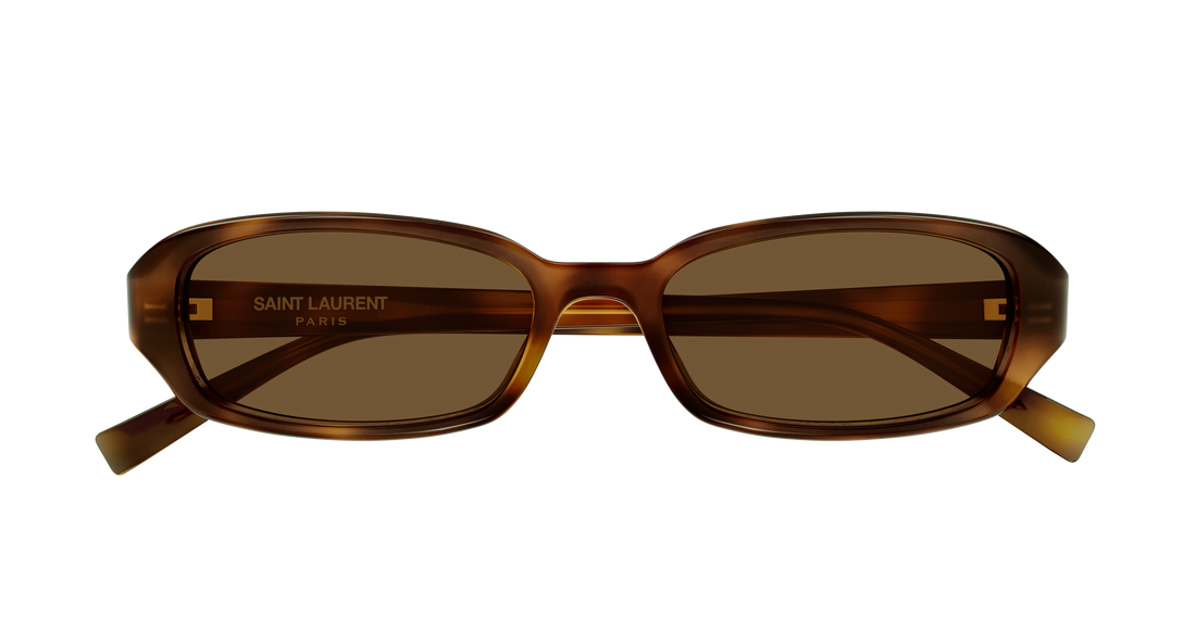 Solbriller saint laurent sl 872 erin 008 havana round/oval/panthos femenino størrelse 52mm - Detaljeret visning