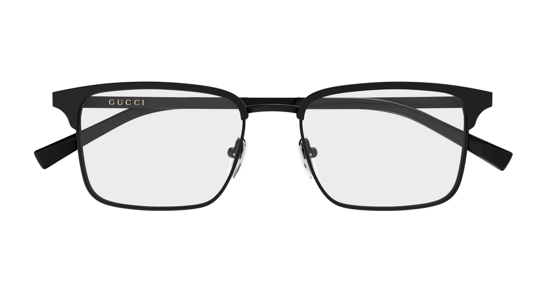 Occhiali da vista gucci gg2136o 006 negro rectangular / squared masculino taglia 58mm - Vista dettagliata