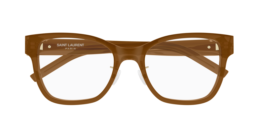 Prescription glasses saint laurent sl m158/f 005 marron cat eye femenino size 54mm - Detailed view