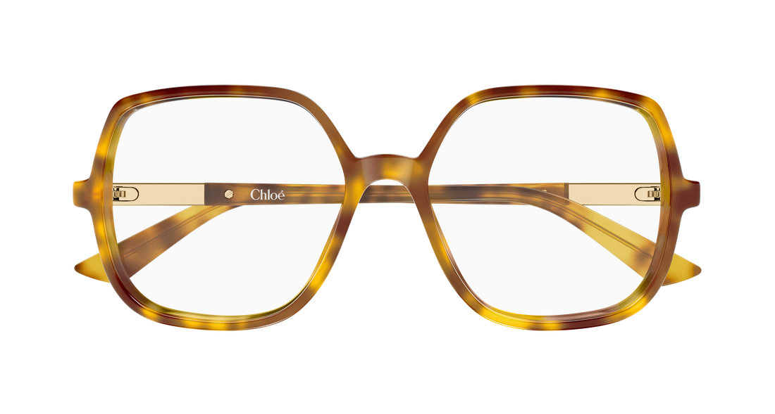Lunettes de vue chloé ch0368o 003 havana geometrical/directional femenino taille 54mm - Vue détaillée